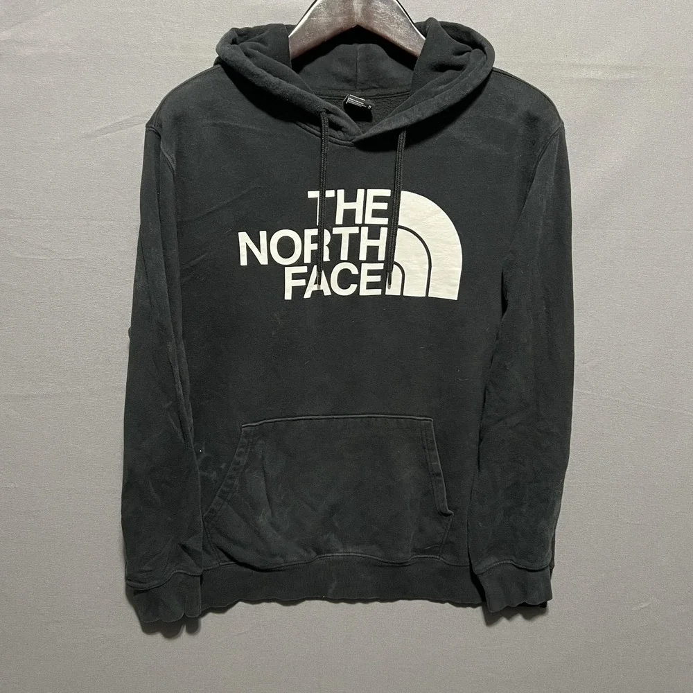 The North‎ Face Hoodie Mens XL Black Pullover Fleece Logo Graphic Sweatshirt